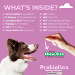 Load image into Gallery viewer, Probiotics for Dogs 120 Dog Probiotics Chews Digestive Enzymes &amp; Pumpkin Support Gut Health Gas Diarrhea &amp; Constipation Relief Itchy Skin Yeast Balance Allergies Pet Advanced Supplements