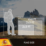 Load image into Gallery viewer, G128 Spain (Spanish) Flag  3x5 feet  Double Sided Embroidered 210D Indoor/Outdoor, Brass Grommets, Heavy Duty Polyester