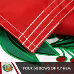 Load image into Gallery viewer, Peru Peruvian Flag 3x5 Ft 5Pack Doublesided Embroidered Polyester By G128
