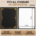 Load image into Gallery viewer, 30 Pack Single Sided Certificate Holders 8.5x11 Black Award Certificate Folders with Gold Foil Border Cardstock Covers Letter Size Graduation Certificate Sleeves Protective Diploma Holders Bulk