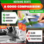 Load image into Gallery viewer, Herb Scissors with 5 Blades and Cover – Stainless Steel Herb Cutter for Fast &amp; Precise Cutting Compact Easy to Store Design – Ergonomic Handle &amp; Cleaning Brush for Quick and Comfortable Kitchen Prep