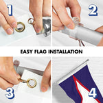 Load image into Gallery viewer, G128 Combo Pack: 6 Ft Tangle Free Spinning Flagpole (Silver) &amp; American Samoa Flag 3x5 Ft Printed 150D Polyester, Brass Grommets (Flag Included) Aluminum Flag Pole