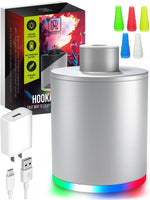 Load image into Gallery viewer, Silver Mini Hookah Pump Hookah Starter with 1000 mAh Rechargeable Battery Kit
