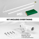 Load image into Gallery viewer, G128  6 Feet Tangle Free Spinning Flagpole (White) Ireland Brass Grommets Printed 3x5 ft (Flag Included) Aluminum Flag Pole