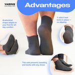 Load image into Gallery viewer, Mens Diabetic Socks With Loose Fitting Tops Size 9 to 12 Gray 4 Pairs Seamless Thin Cotton Diabetic Ankle Socks for Men