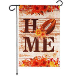 Load image into Gallery viewer, G128 Garden Flag Home Football on Rustic Wood  12x18 Inch  Printed Blockout Polyester  Fall Decoration