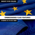 Load image into Gallery viewer, G128 Combo Pack: 5 Ft Tangle Free Aluminum Spinning Flagpole (Black) &amp; Alaska AK State Flag 2x3 Ft, ToughWeave Series Embroidered 300D Polyester  Pole with Flag Included