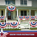 Load image into Gallery viewer, USA Pleated Fan Flag 5x10 Ft American USA Bunting Decoration Flags Embroidered
