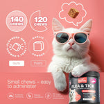 Load image into Gallery viewer, Flea Treatment for Cats  Daily Oral Cat Flea and Tick Chews  Chewable Tick Treatment Supplement for Kittens  Skin &amp; Coat, Digestive Health Supplement  Alternative to Collars, Combs, Shampoos