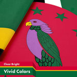 Load image into Gallery viewer, G128 2 Pack: Dominica Dominican Flag  3x5 Ft  LiteWeave Pro Series Printed 150D Polyester  Country Flag, Indoor/Outdoor, Vibrant Colors, Brass Grommets, Thicker and More Durable Than 100D 75D Poly