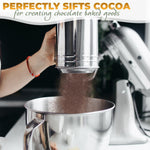 Load image into Gallery viewer, 5 Cup Flour Sifter for Baking – Large Capacity Flour Sifter Stainless Steel (5.1  x 5.1 ) with Double Mesh – One Hand Operation Designed for Quick &amp; Easy Sifting
