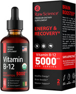 Load image into Gallery viewer, Vitamin B12 Liquid Drops Sublingual 5000mcg Methyl &amp; Methylcobalamin
