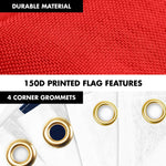 Load image into Gallery viewer, G128 Combo Pack: 6 Ft Tangle Free Aluminum Spinning Flagpole (Silver) &amp; Christian Flag 3x5 Ft, LiteWeave Pro Series Printed 150D Polyester, 4 Corner Brass Grommets  Pole with Flag Included