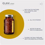 Load image into Gallery viewer, Vitamin B Complex 120 Capsules All 8 B Vitamins with Co Factors Myo Inositol
