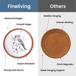 Load image into Gallery viewer, FINE LIVING 8 Inch Hummingbird Wall Art Terracotta Plates Set of 2 Decorative Wall Plates for Hanging Ceramic Clay Wall Decor for Boho Rustic Farmhouse Living Room Kitchen &amp; Bedroom