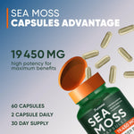 Load image into Gallery viewer, Powerful 20000mg Blend of Irish Sea Moss 60 Capsules 30 Day Supply Black Seed
