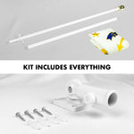 Load image into Gallery viewer, G128  6 Feet Tangle Free Spinning Flagpole (White) Rhode Island Flag Brass Grommets Embroidered 3x5 ft (Flag Included) Aluminum Flag Pole