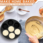 Load image into Gallery viewer, Silicone Muffin Pan   Silicone Cupcake Molds for Baking Egg Bites Mold Nonstick 7 Cups Air Fryer Muffin Pan for Baking Egg Bite Tart Mini Cupcake Chocolate and Quiche  Reusable Dishwasher Safe
