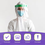 Load image into Gallery viewer, Medical Disposable Coveralls for Adults XLarge Size Pack of 5 White PPE Suit