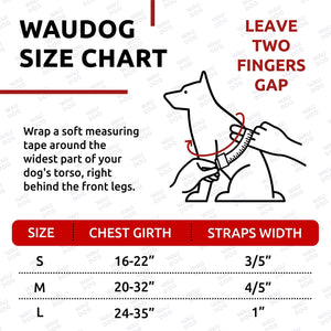 Red Waterproof Dog Harness Adjustable for Small Dogs S Size 1622 inch