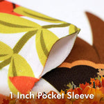 Load image into Gallery viewer, G128  Home Decorative Thanksgiving Garden Flag, Joyful Pilgrim Turkey with Pumpkin and Maple Leaves Decorations,   12x18 Inch  Printed 150D Polyester  Rustic Holiday Seasonal Outdoor Flag