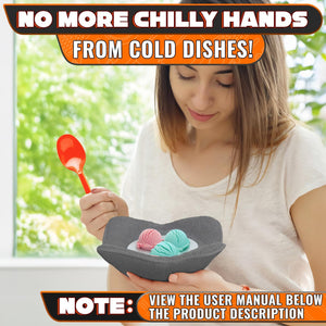 4 Pcs Microwave Bowl Holders for Hot Food – 7.5  Gray Microwave Bowl Cozy Holders for Safe & Easy Handling of Hot Bowls Saucers & Cups – Machine Washable Soft Textured Fabric for Hand Protection