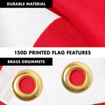 Load image into Gallery viewer, G128 Combo Pack: 6 Ft Tangle Free Aluminum Spinning Flagpole (Silver) &amp; Singapore Singaporean Flag 3x5 Ft, LiteWeave Pro Series Printed 150D Polyester  Pole with Flag Included
