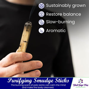 Premium Palo Santo Smudge Sticks from Peru (Net Weight 1 lb) 100% Natural Incense Hand Picked Ethically Sourced