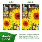 Load image into Gallery viewer, G128 Garden Flag Welcome Sunflowers and Butterflies  12x18 Inch  Printed Blockout Polyester  Everyday Decoration
