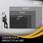 Load image into Gallery viewer, G128 2 Pack: Alaska AK State Flag  6x10 Ft  StormFlyer Series Embroidered 220GSM Spun Polyester  Embroidered Design, Indoor/Outdoor, Brass Grommets, Heavy Duty, All Weather