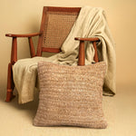 Load image into Gallery viewer, Raffia Hand Knitted Pillow Cover 18x18 inch Boho Decorative Cushion Cover for Couch Sofa or Bed Rustic Natural Throw Pillow Case