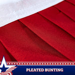 Load image into Gallery viewer, 1 Pack USA Pleated Fan Flag 3x6 Ft American Bunting Decoration Flags Polyester
