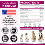 Load image into Gallery viewer, Collagen for Dogs Hip and Joint Supplement Skin and Coat 170 Soft Chews