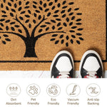 Load image into Gallery viewer, Coco Coir Door Mat Welcome Mat with Tree Print Beige 30x17x0.6