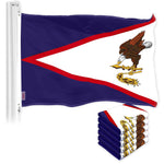 Load image into Gallery viewer, G128 5 Pack: American Samoa Flag  3x5 Ft  LiteWeave Pro Series Printed 150D Polyester  Indoor/Outdoor, Vibrant Colors, Brass Grommets, Thicker and More Durable Than 100D 75D Polyester