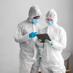 Load image into Gallery viewer, Medical Disposable Coveralls for Adults XLarge Size Pack of 5 White PPE Suit