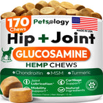 Load image into Gallery viewer, Hemp Hip and Joint Supplement for Dogs Glucosamine for Dogs 170 Mobility Support Chews Advanced Joint Pain Relief Treats with Chondroitin MSM Turmeric Large &amp; Small Breeds Made in USA