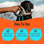 Load image into Gallery viewer, Dog Water Bottle with Flip Open Cup &amp; Squirt Feature Without Leash   Portable Pet Water Dispenser Grip Handle Attaches to Your Leash Clutter Free Hikes Runs Walks Travel   Holds 12 Fl Oz Water
