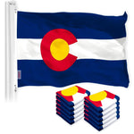 Load image into Gallery viewer, Colorado CO State Flag 3x5 Ft 10Pack 150D Printed Polyester By G128