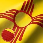 Load image into Gallery viewer, G128 New Mexico State Flag  4x6 Ft  StormFlyer Series Embroidered 220GSM Spun Polyester  Embroidered Design, Indoor/Outdoor, Brass Grommets, Heavy Duty, All Weather