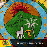 Load image into Gallery viewer, G128 Bolivia (Bolivian) Flag  3x5 feet  Double Sided Embroidered 210D Indoor/Outdoor, Brass Grommets, Heavy Duty Polyester