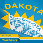Load image into Gallery viewer, G128 2 Pack: South Dakota SD State Flag  3x5 Ft  Printed 150D Polyester  Indoor/Outdoor, Vibrant Colors, Brass Grommets, Quality Polyester, Much Thicker More Durable Than 100D 75D Polyester