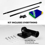 Load image into Gallery viewer, G128 Combo Pack: 6 Feet Tangle Free Spinning Flagpole (Black) Brazil Brazilian Flag 3x5 ft Printed 150D Brass Grommets (Flag Included) Aluminum Flag Pole