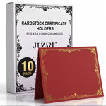 Load image into Gallery viewer, 10 Pack Premium Burgundy Certificate Holders 8.5 x 11 inch Heavyweight 300gsm Cardstock Diploma Holder &amp; Certificate Folder Award Certificate Folders for Graduation with Gold Foil Diploma Cover