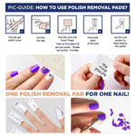 Load image into Gallery viewer, Nail Polish Remover Pads Pack of 100 Nail Polish Remover Wipes 2 ply Non Acetone
