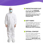 Load image into Gallery viewer, Medical Disposable Coveralls for Adults XLarge Size Pack of 5 White PPE Suit