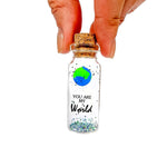 Load image into Gallery viewer, Cute Girlfriend and Boyfriend Gifts Personalized Anniversary Present for Her Him Custom Photo Birthday Gift Bottle (Green Earth You Are My World Gift Bottle)