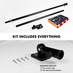 Load image into Gallery viewer, G128 Combo Pack: 6 Ft Tangle Free Aluminum Spinning Flagpole (Black) &amp; Bennington 76 TeaStained Flag 3x5 Ft, ToughWeave Pro Series Embroidered 420D Polyester  Pole with Flag Included