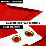 Load image into Gallery viewer, G128 Combo Pack: 5 Ft Tangle Free Aluminum Spinning Flagpole (Black) &amp; Canada Canadian Flag 2.5x4 Ft, Double ToughWeave Series Double Sided Embroidered 210D Polyester  Pole with Flag Included