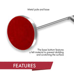 Load image into Gallery viewer, G128 Denmark Danish Deluxe Desk Flag Set  8.5x5.5 In  Printed 300D Polyester, with Silver Dome and Base, 15 Metal Pole, Decorations For Office, Home and Festival Events Celebration